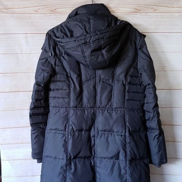 London Fog Feather Down Quilted Hooded Coat Lined Thick Winter Women's Small - Picture 6 of 9